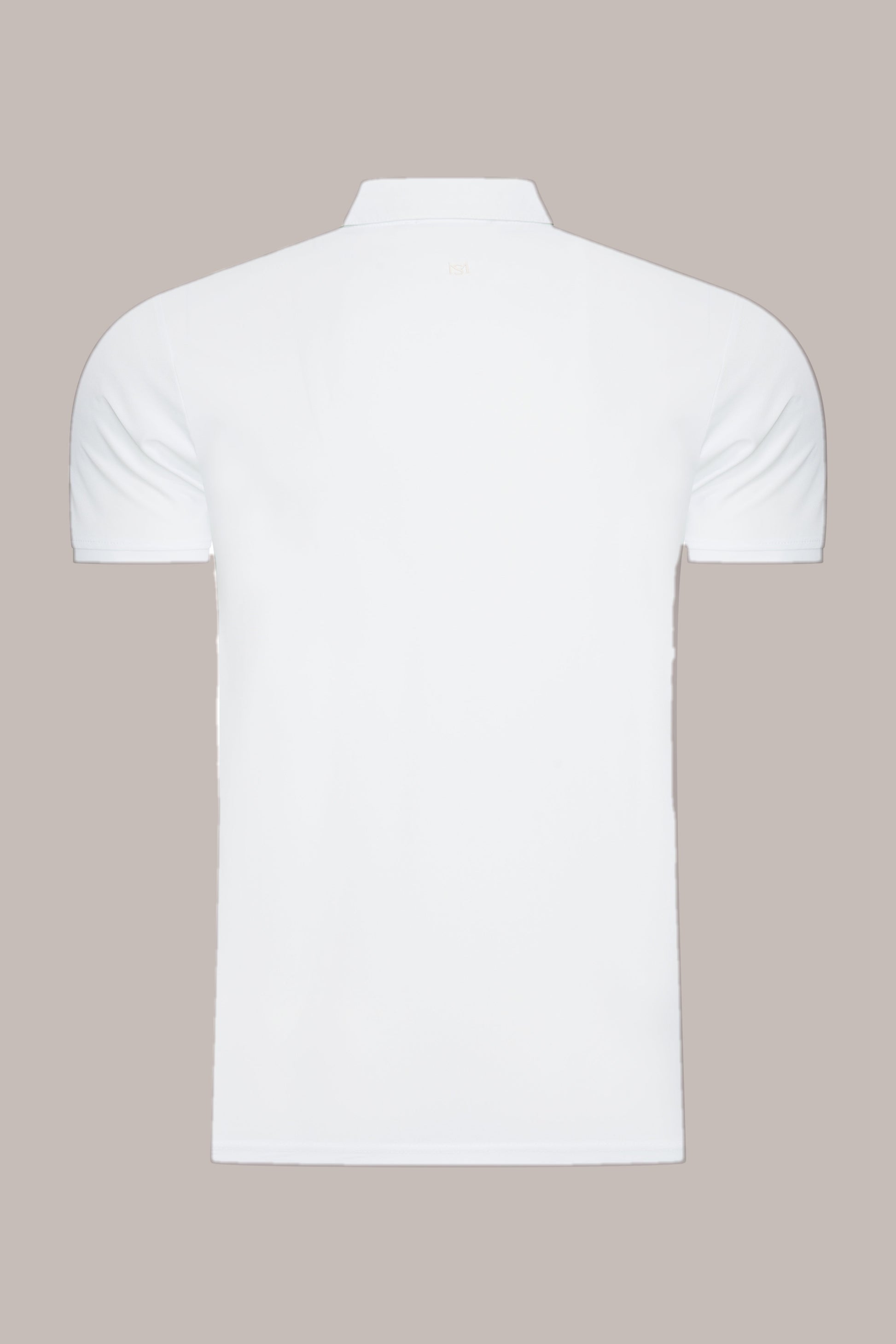 MAESON Polo Silktouch Pique Silk White — achteraanzicht