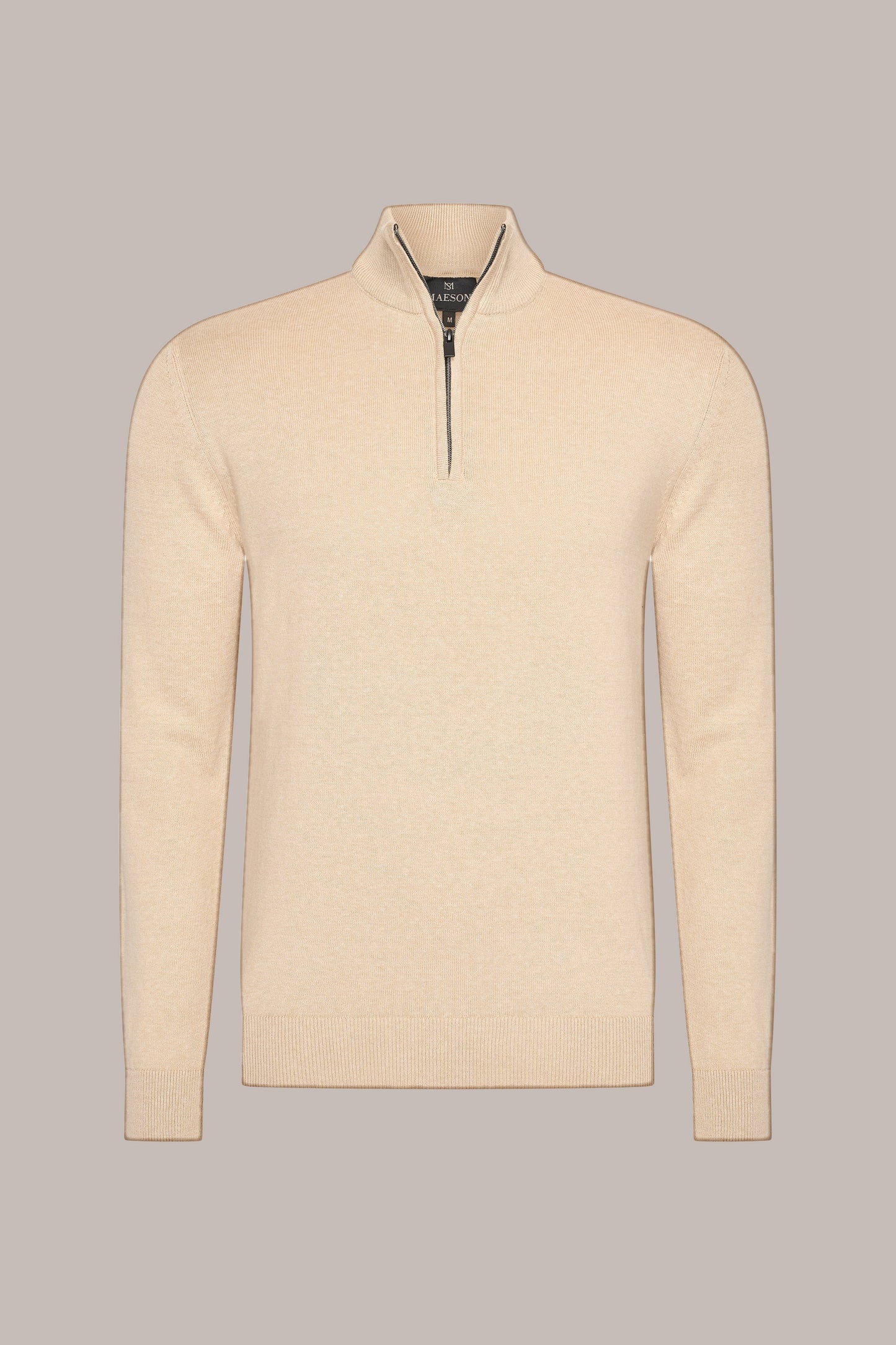MAESON The Belfort Half-Zip Desert Sand — vooraanzicht