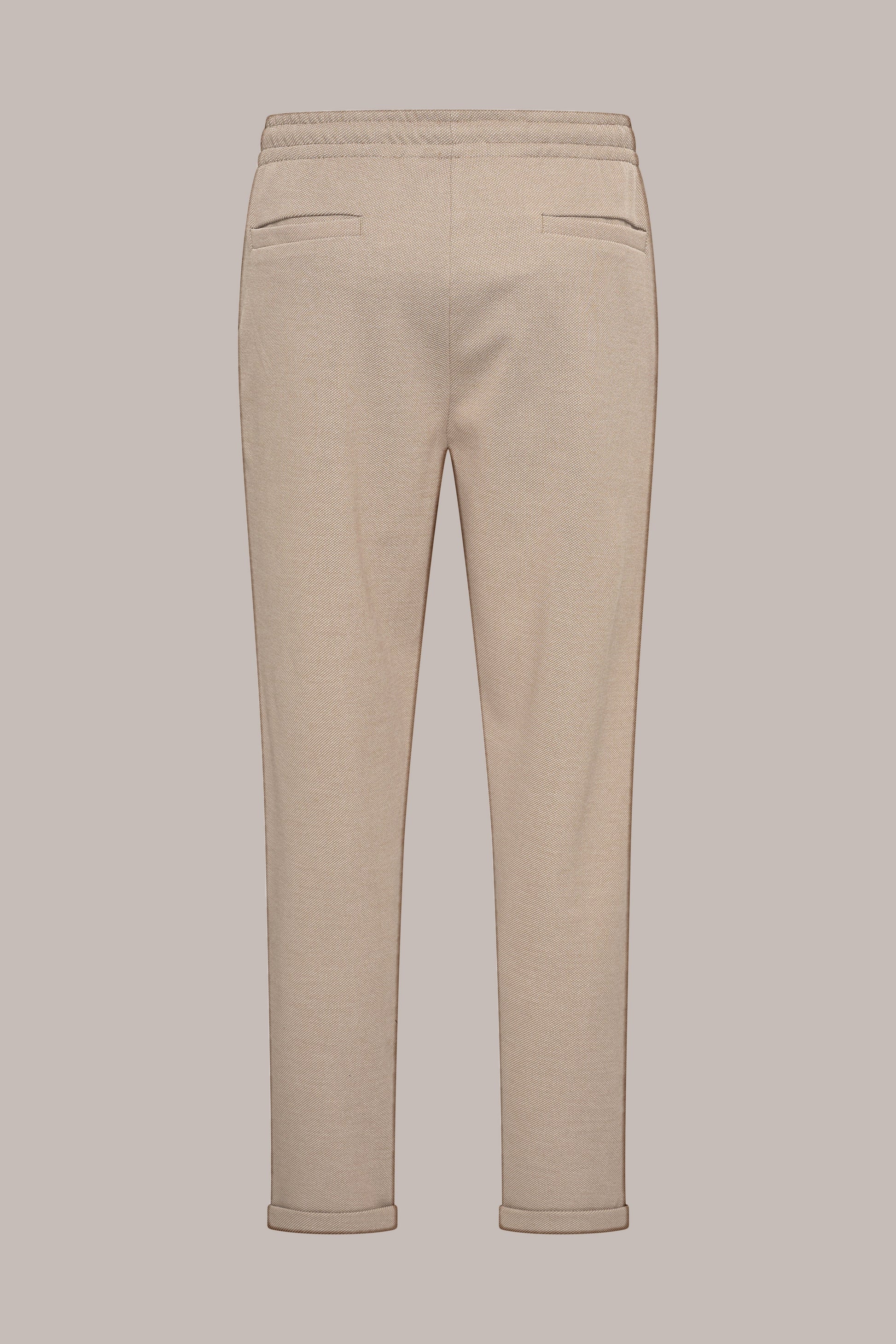 MAESON Knitted Jogg Pants Desert Beige — achteraanzicht