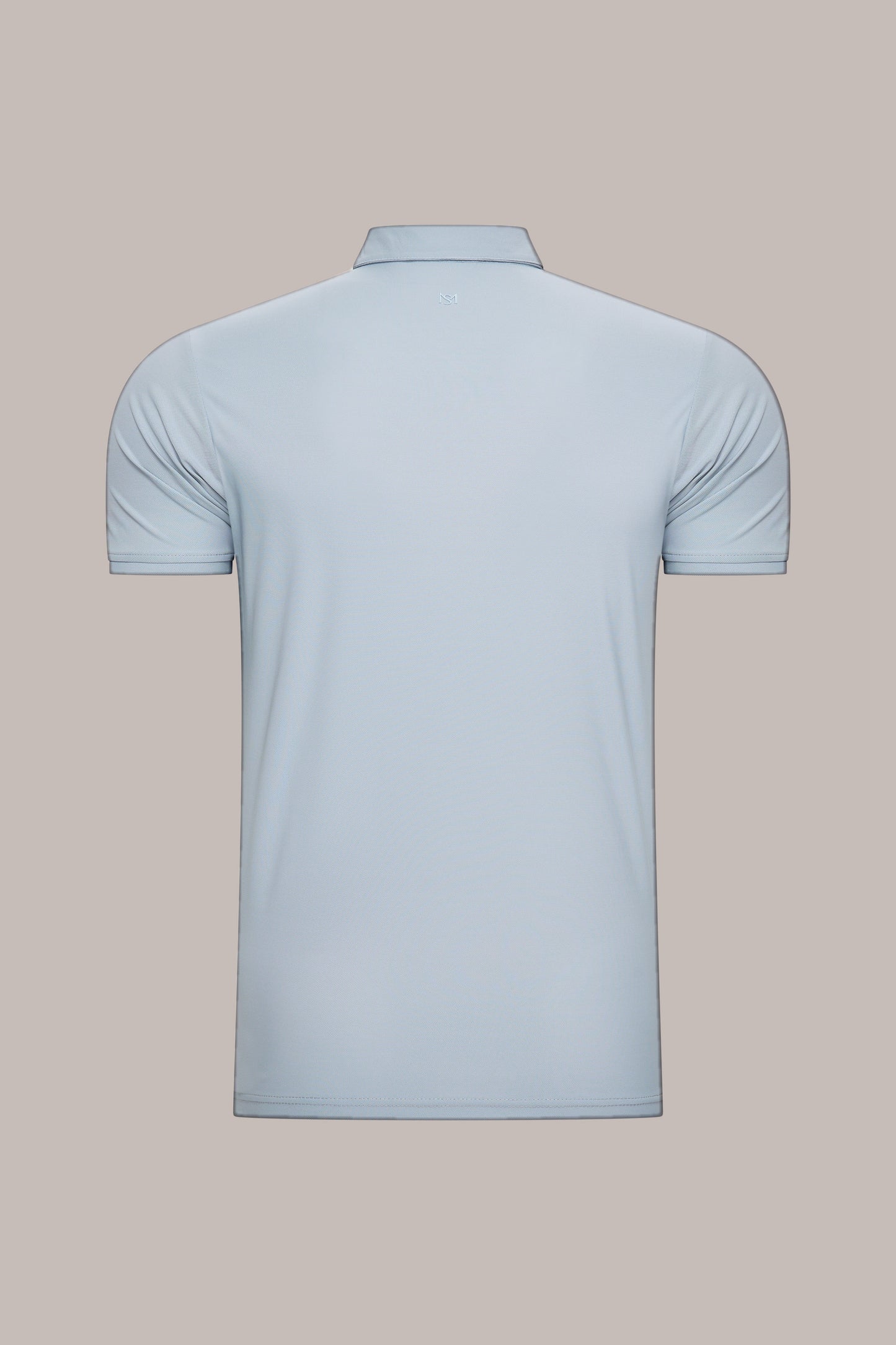 MAESON Polo Silktouch Pique Slate Grey — achteraanzicht