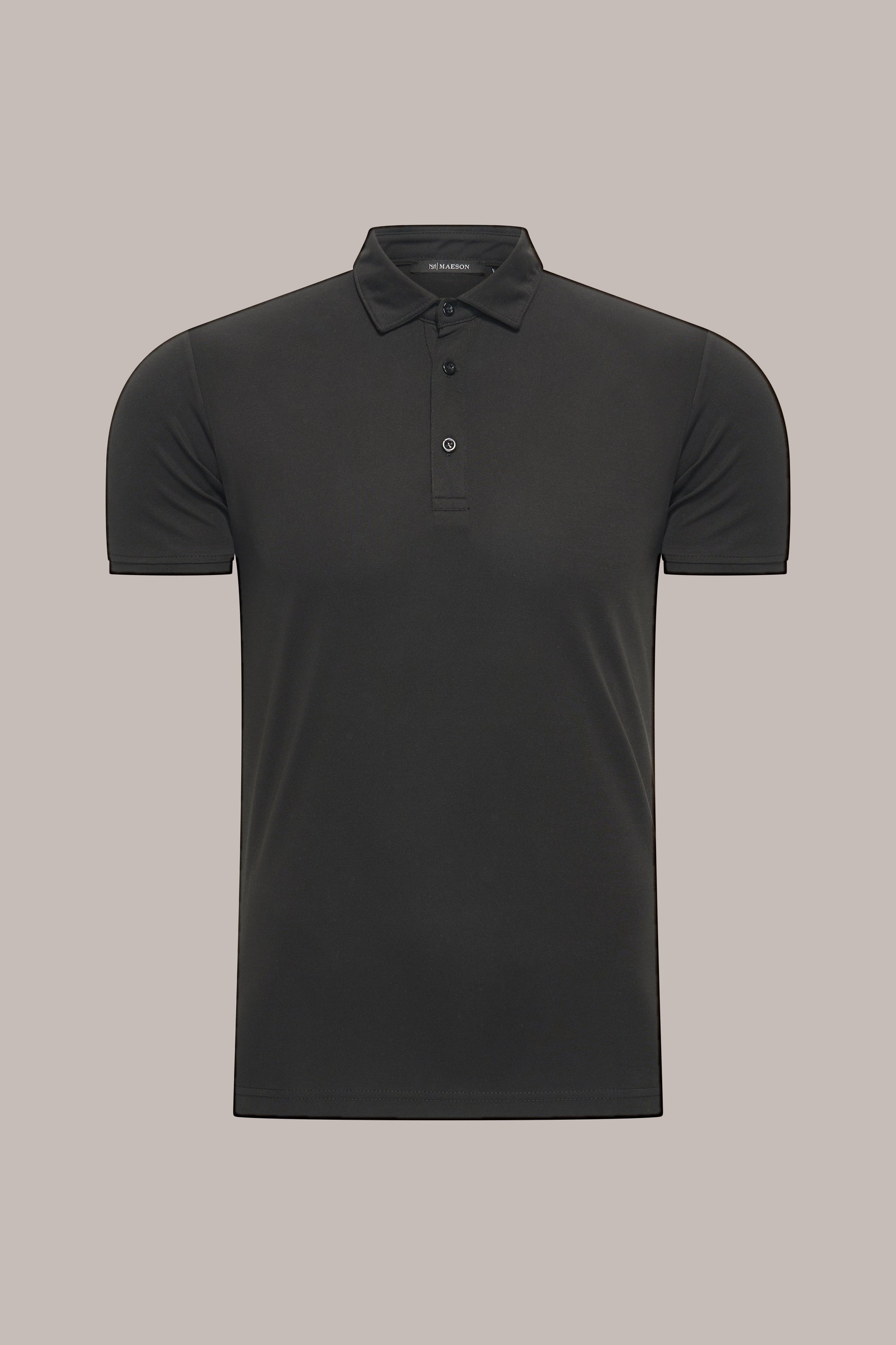 MAESON Polo Modal Essence Onyx Black — vooraanzicht