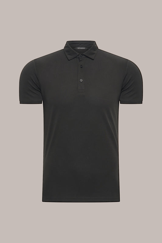 MAESON Polo Modal Essence Onyx Black — vooraanzicht