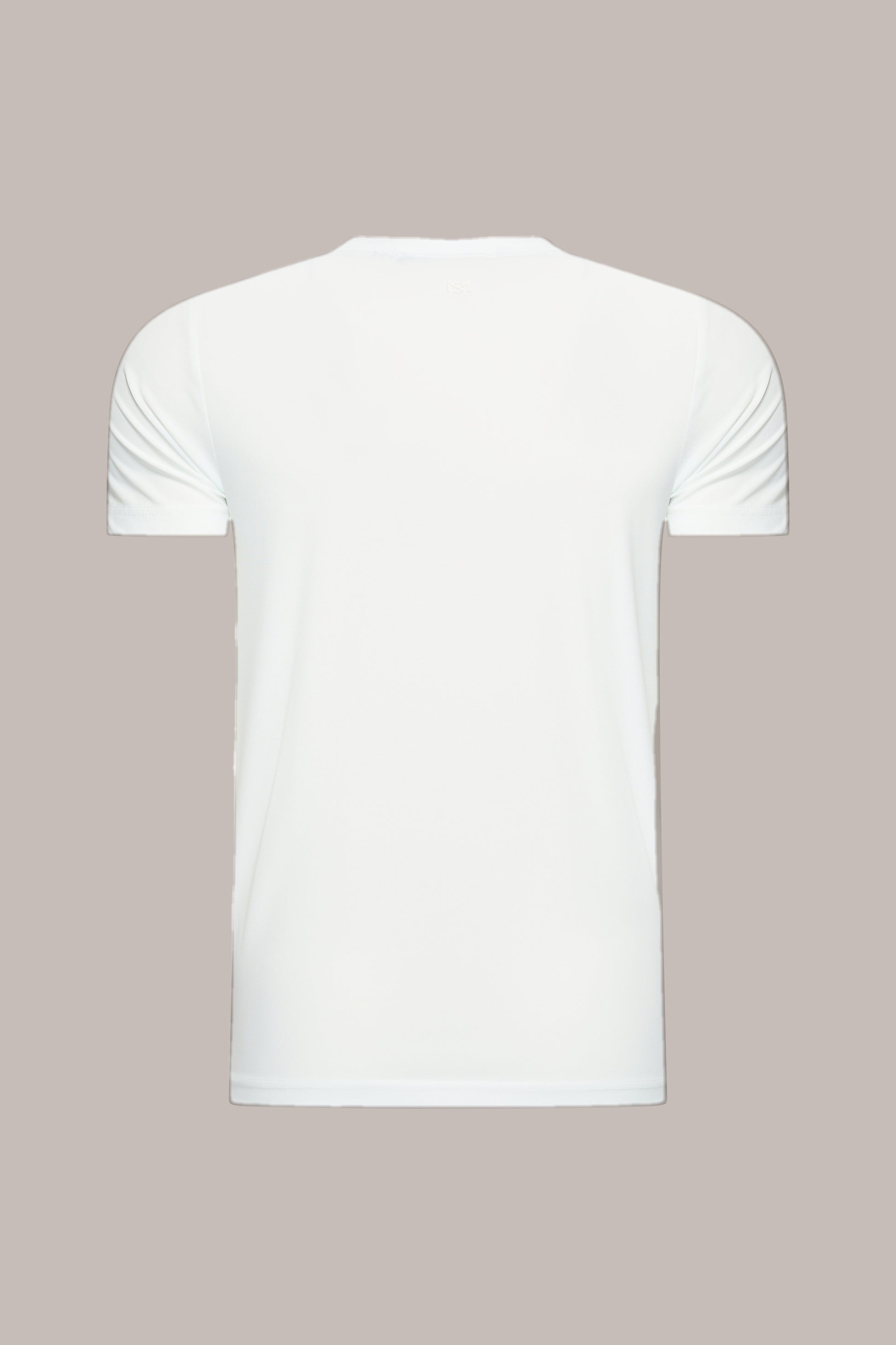MAESON T-Shirt Silktouch Pique Silk White — achteraanzicht