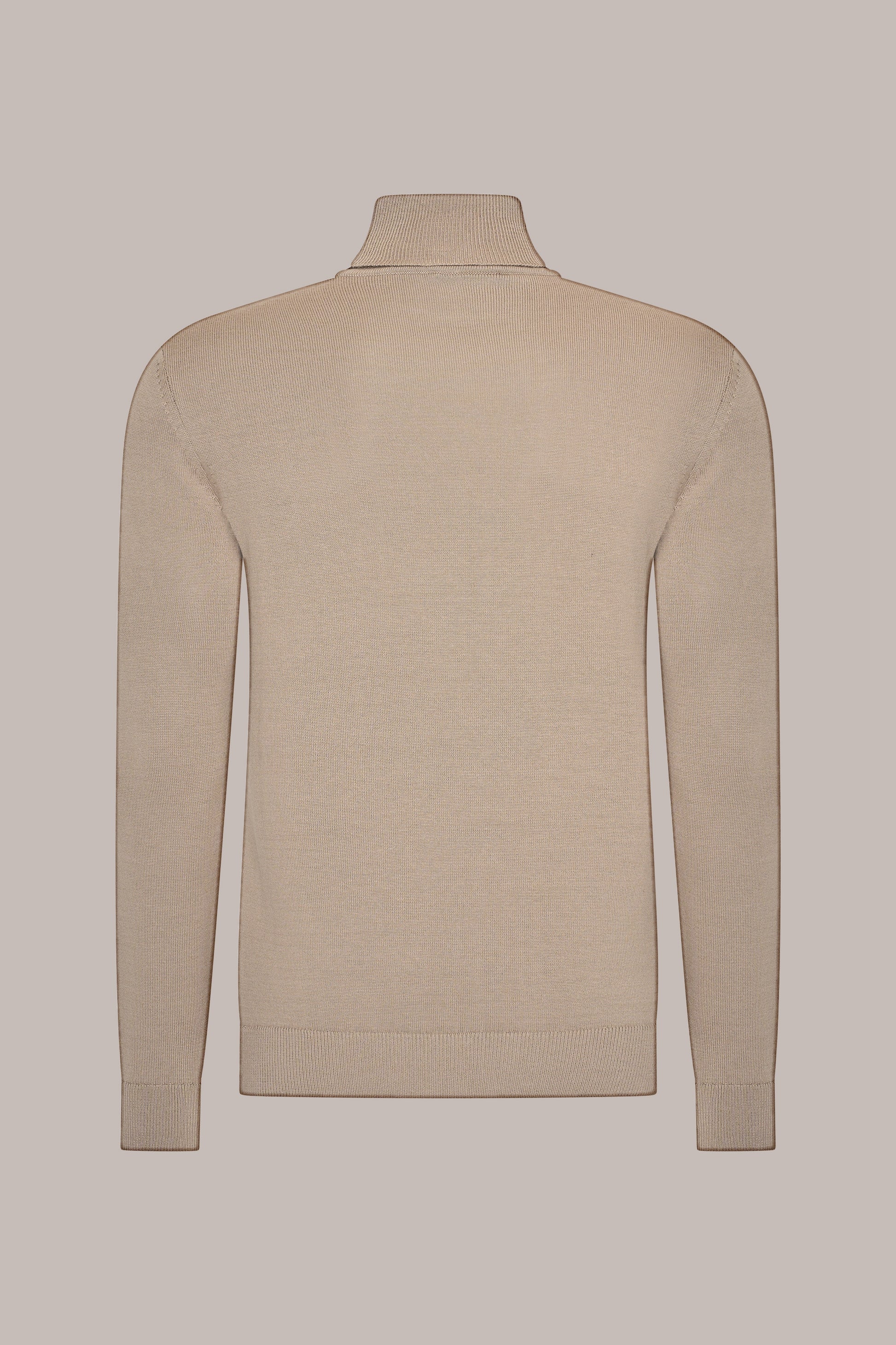 MAESON The Belfort Turtleneck Dune Taupe — achteraanzicht