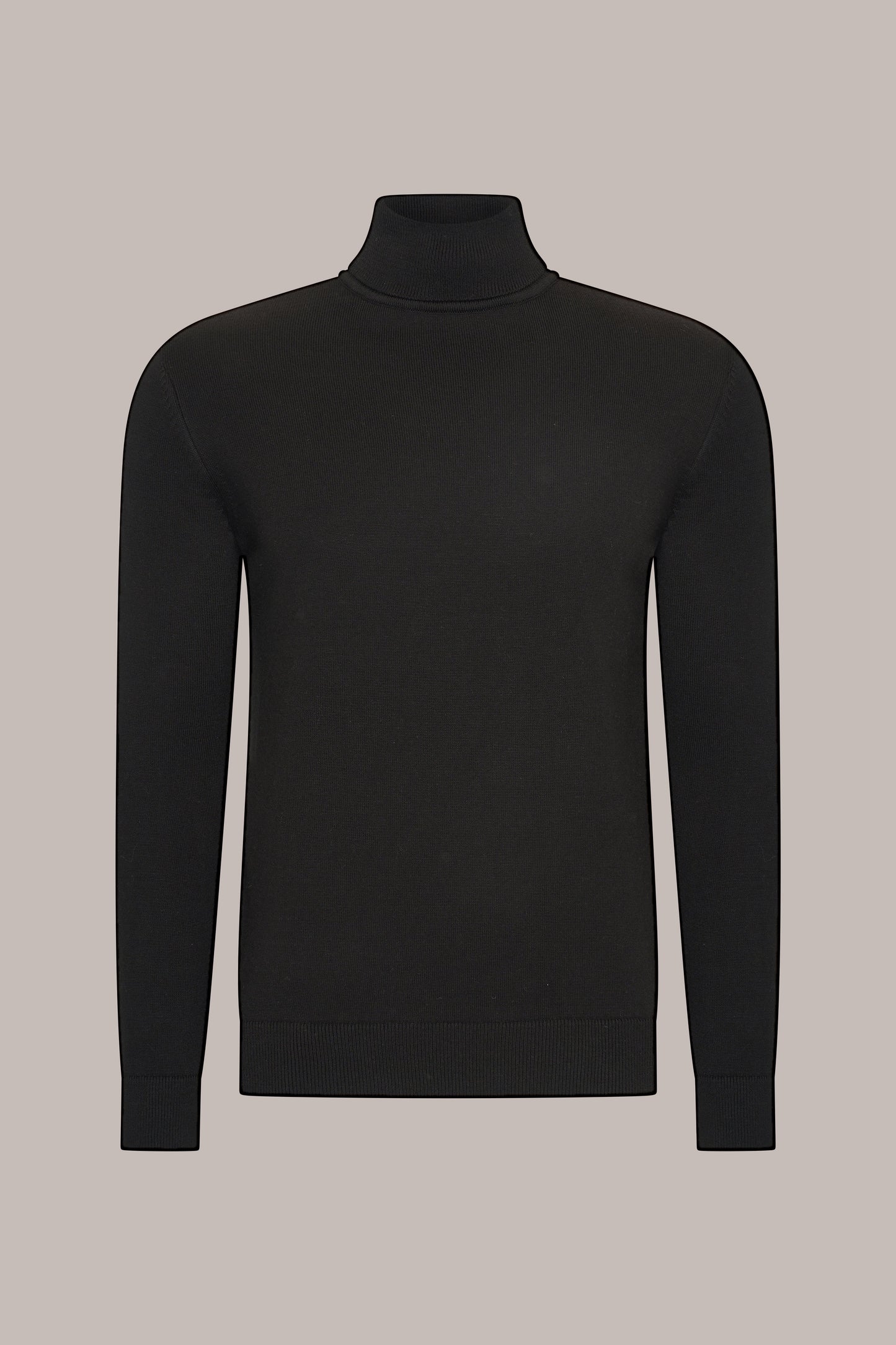 MAESON The Belfort Turtleneck Onyx Black — vooraanzicht