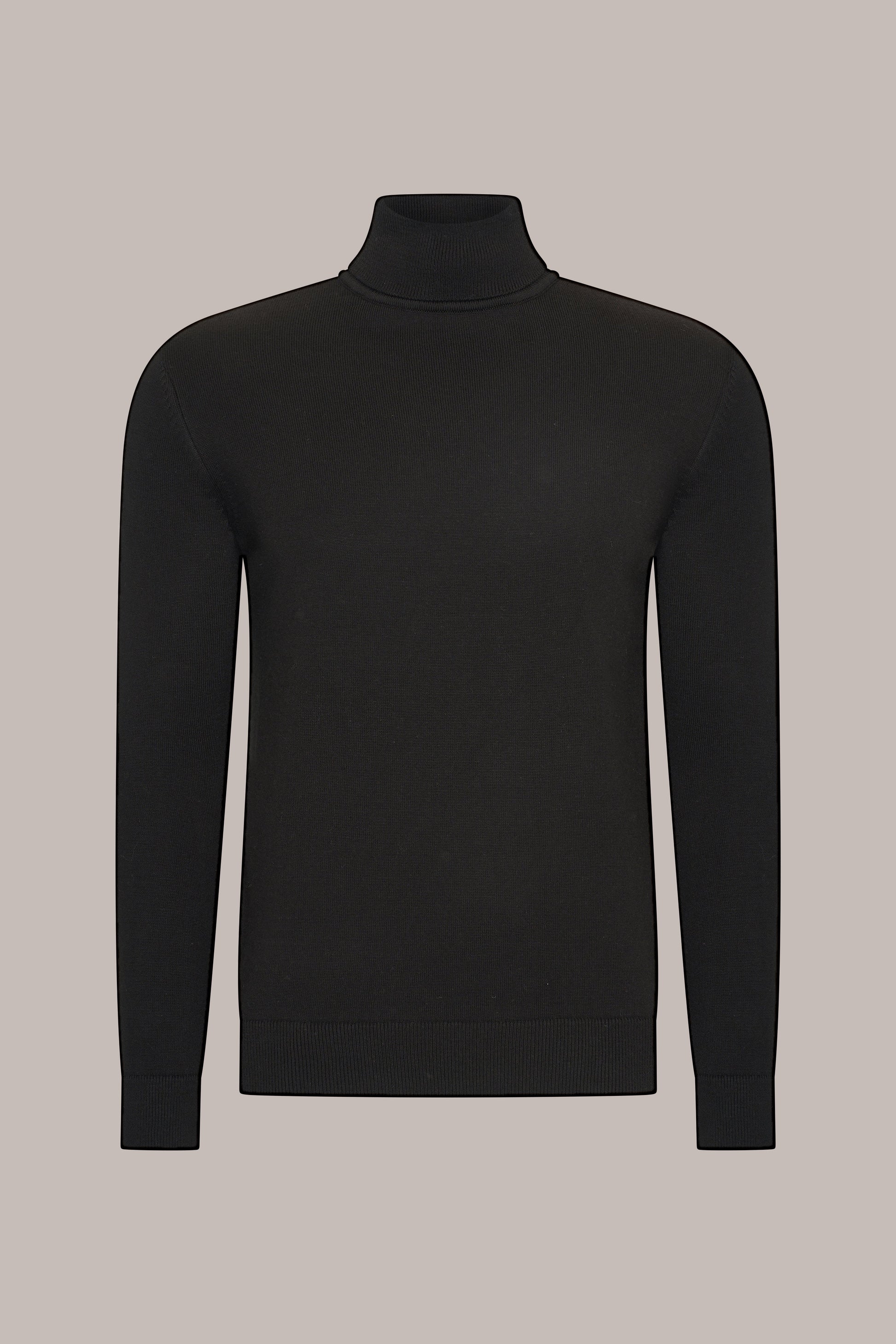 MAESON The Belfort Turtleneck Onyx Black — vooraanzicht